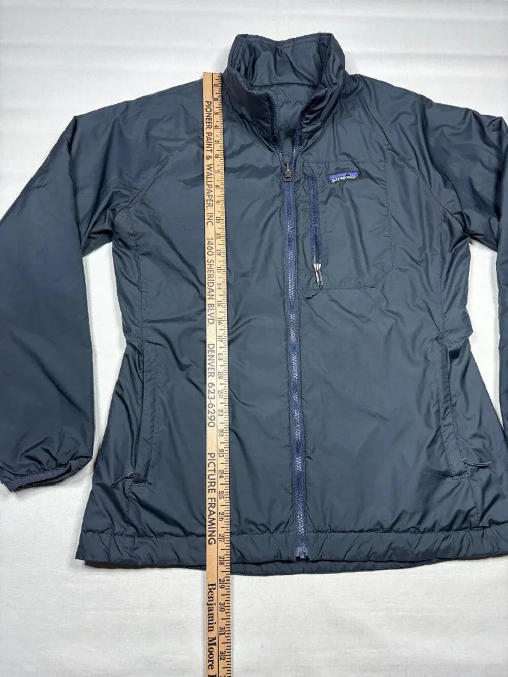 Patagonia Snowbelle Insulated Reversible Puffer Jacket Liner Blue Womens Med